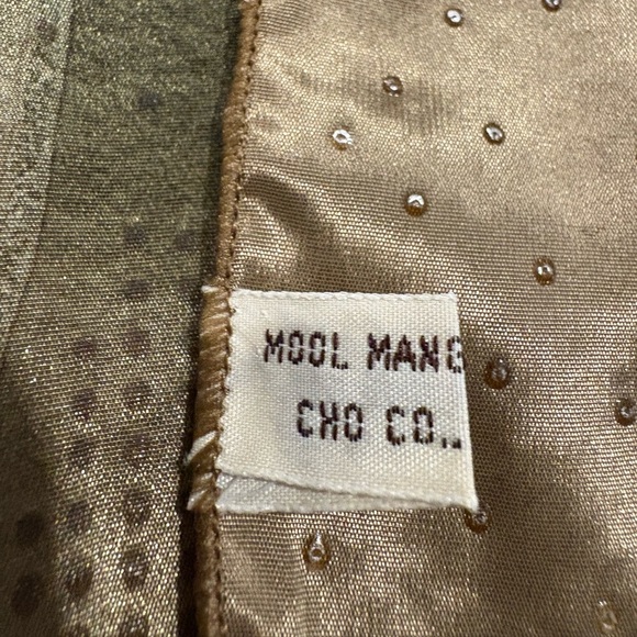 Vintage Water Silk Fan Print Scarf with Rhinestones - Mool Mang Cho Co. - Picture 3 of 8